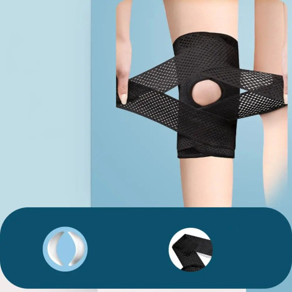 

Running Booster Pressure Spring Supports Supporting Knee Knee Brace Sports Knee Guard Strap Knee Pads Suitable For Basketball