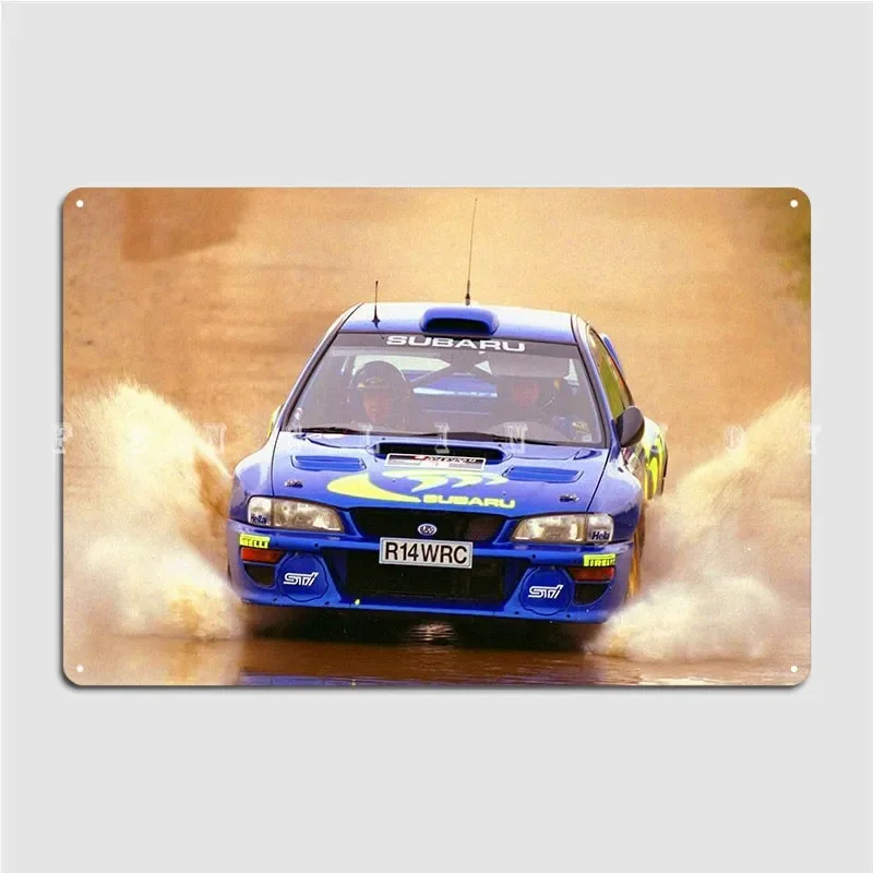 Colin Mcrae Through Water Metal Sign Painting Décor Club Bar Funny Club Party Tin Sign Poster