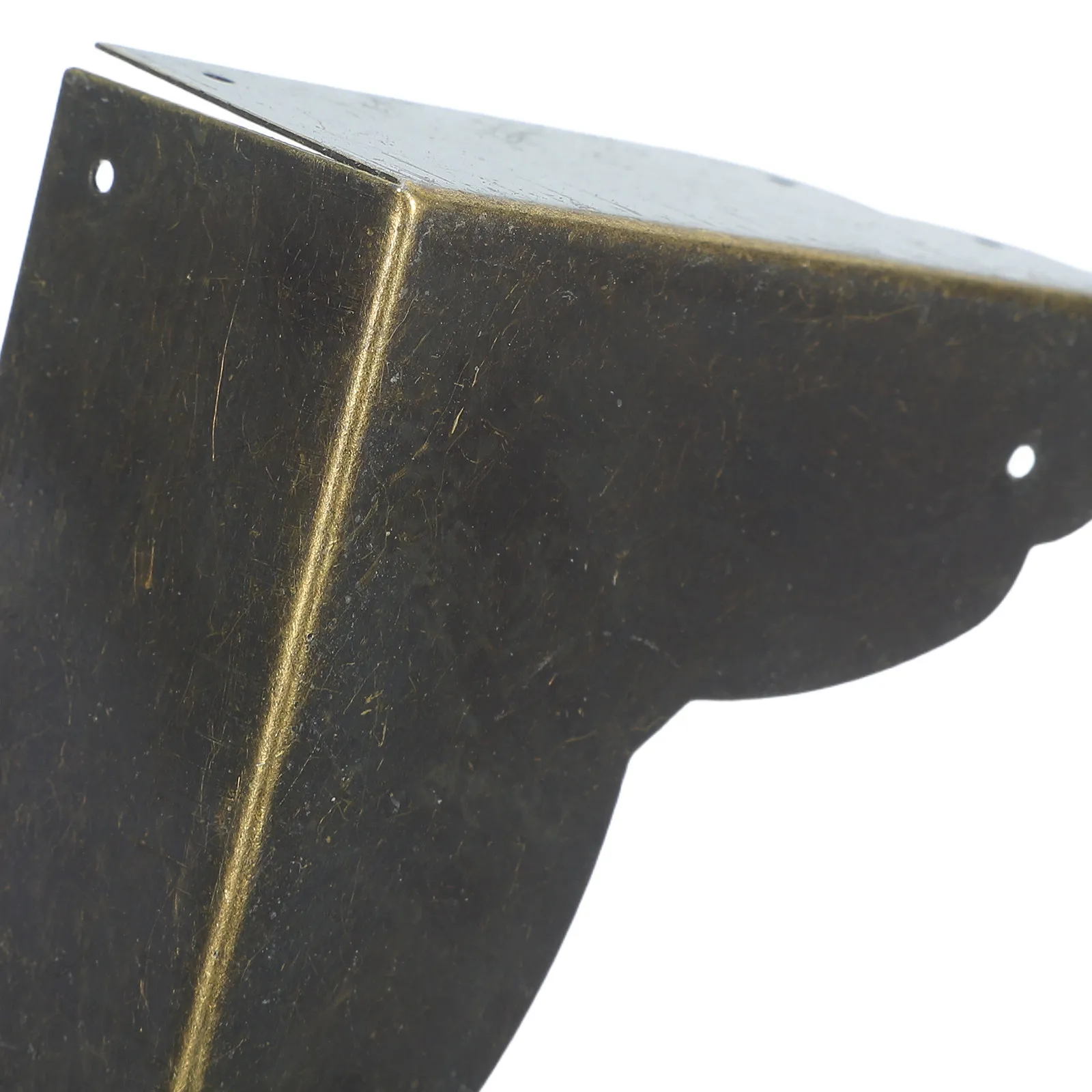 4Pcs Retro Bronze Decorative Corner Protectors Metal Triangle Edge Guards for Wood Box Jewelry Cabinet Keepsake Chest