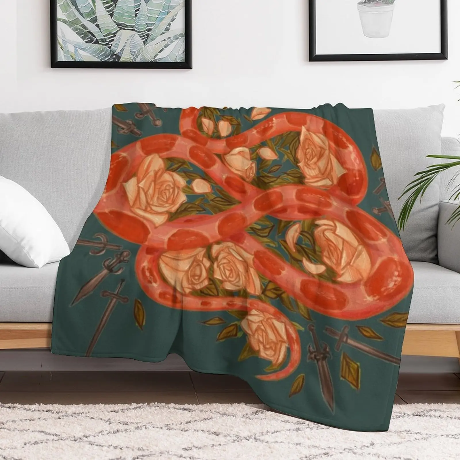 Corn Snake Sweetie Throw Blanket