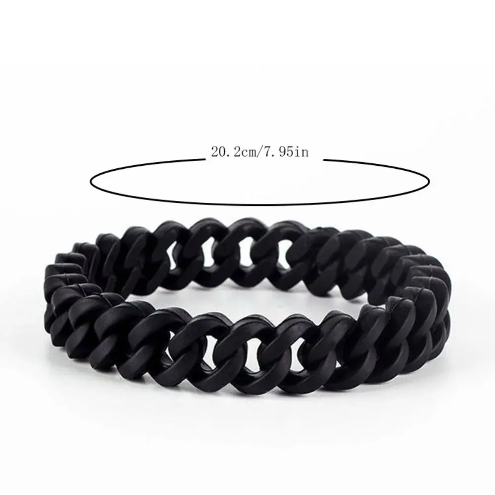 Silicone Hollow Out Wristband Luxury Charm Jewelry Rainbow Wristband Waterproof Hand Bands Hollow Bracelet Men Women