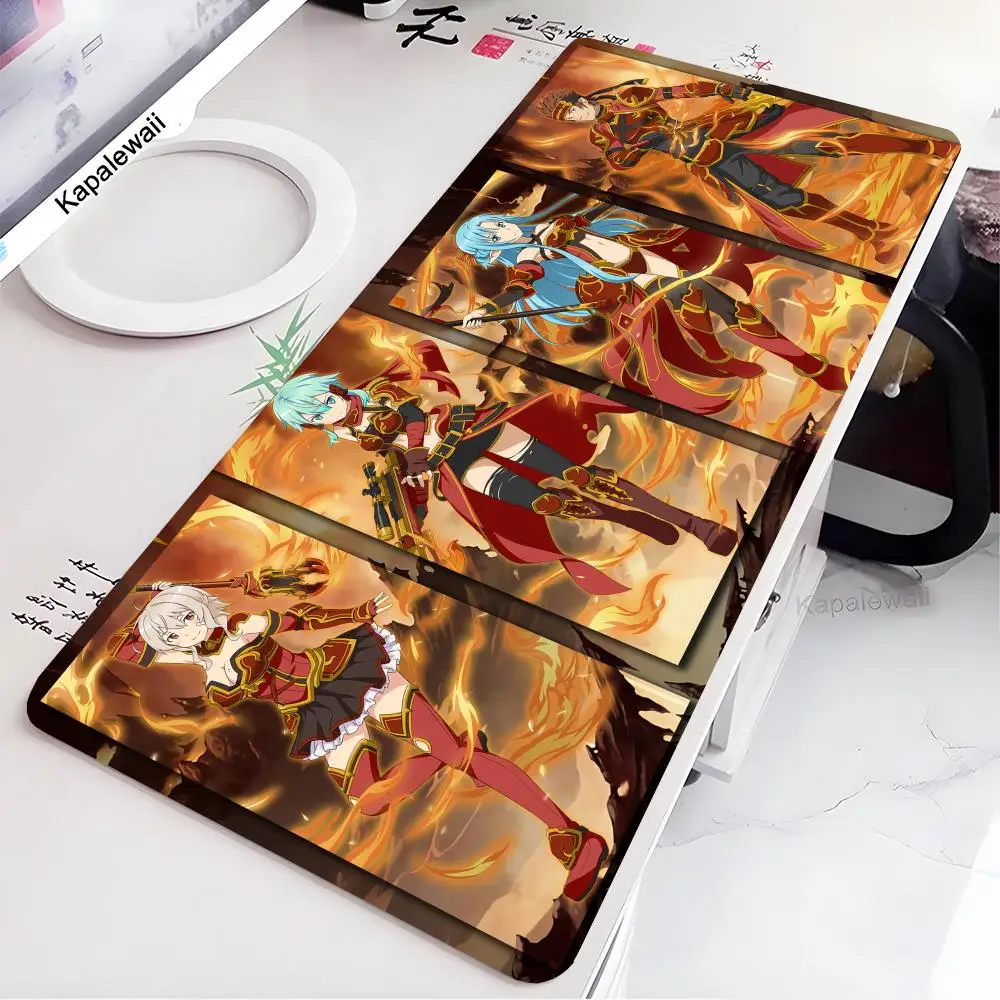 Anime Sword Art Online Mouse Pad Large Accessories 900x400mm Desk Mats Personality Carpet Anti-slip Laptop Soft Mice