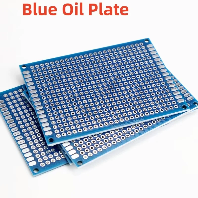 Kit de PCB de doble cara azul, placa de pruebas de 5x7cm, experimento PCB Universal, placas de circuito prototipo azul Diy