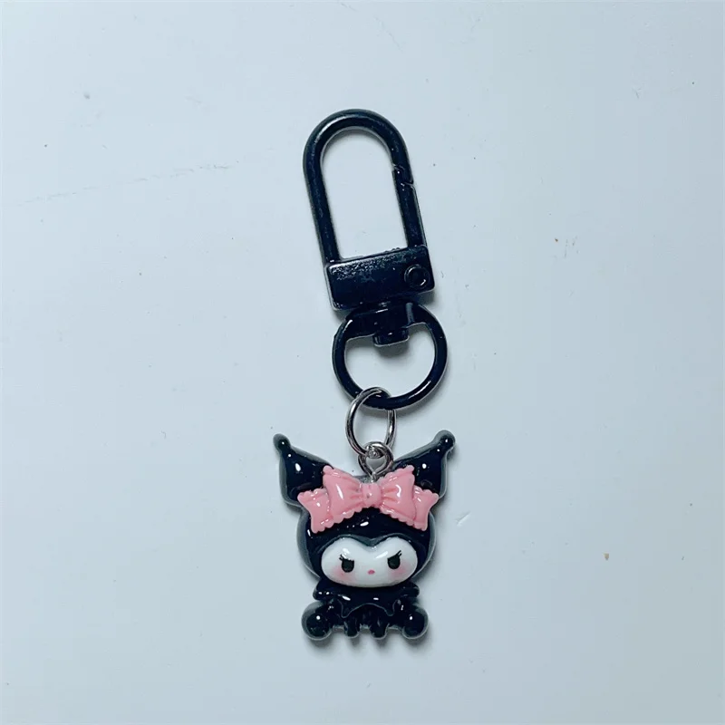 Brelok Sanrio Kuromi Kawaii dzieci zabawki wisiorek z żywicy brelok dziewczyny kreskówka Kuromi kobiety breloczki na telefon prezenty urodzinowe dla dzieci