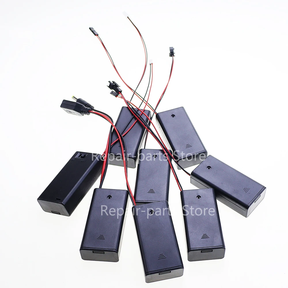 صندوق حامل البطارية AA 2/3/4/6/8 فتحات حافظة بطاريات مع مفتاح وغطاء و PH2.0 XH2.54 DC5.5X2.1 USB2.0 DuPont Terminal