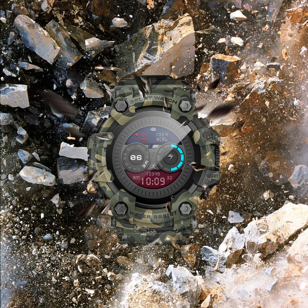 

Новые умные часы LOKMAT для улицы, 1,32 дюйма, Bluetooth, умные часы с вызовом, мужские спортивные фитнес-трекеры, компас, умные часы для Android IOS