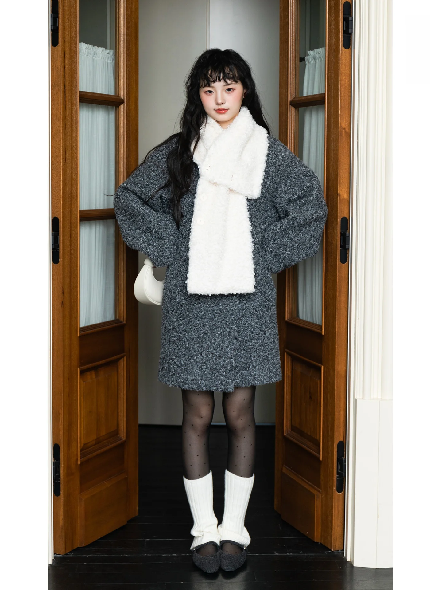 

Шерстяное пальто BUD ey, винтажное художественное пальто средней длины, осень-зима, двубортное женское пальто Ele Sle, модная верхняя одежда