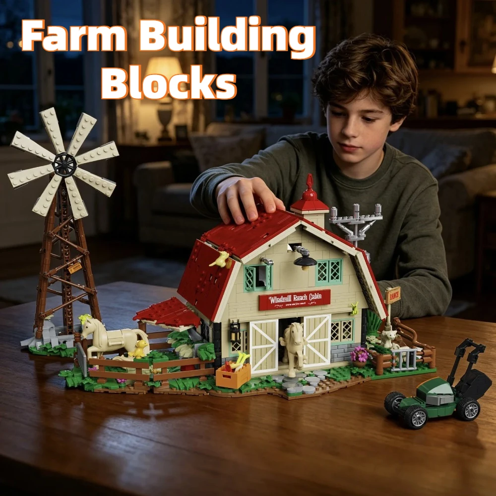 western-farm-ranch-building-block-set-architecture-model-diy-assembly-construction-bricks-toy-collectible-display-ornament