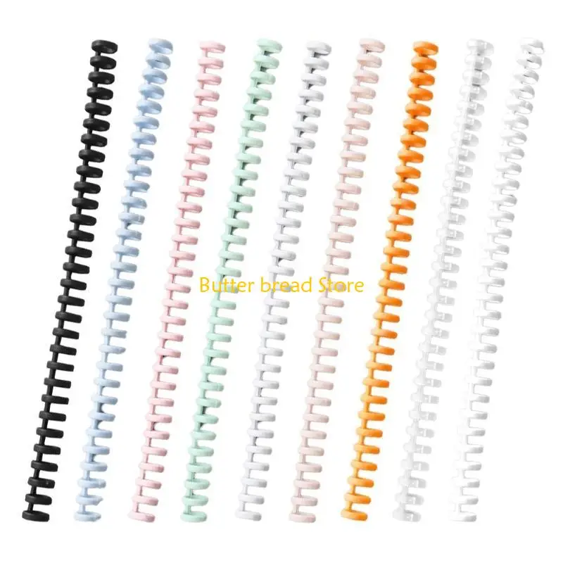 W89C Clip unión plástico 30 anillos 30 anillos 0.59 "para mayoría los cuadernos hojas sueltas
