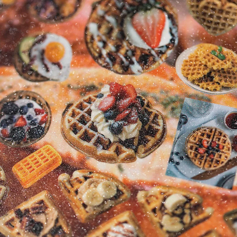 كتاب ملصقات زخرفي مكون من 30 ورقة للطعام والألعاب، رسوم توضيحية رائعة للأطعمة الحساسة