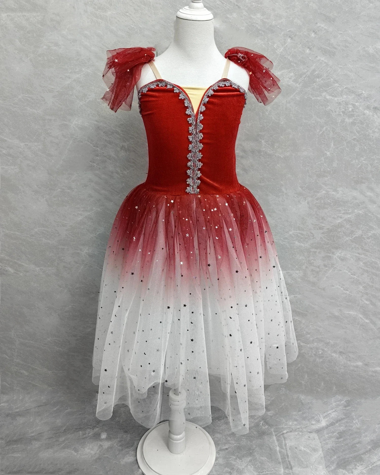 robe-de-ballet-tutus-a-paillettes-pour-enfants-et-bol-vetements-de-performance-jupes-de-ballerine-vetements-de-competition-adultes-et-enfants-rouge