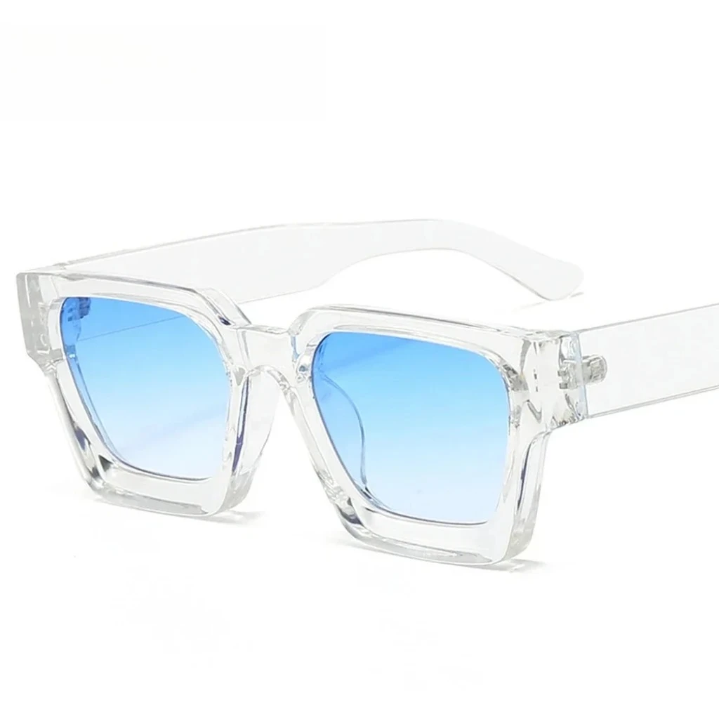 Fashion Square Women Luxury Sunglasses Retro Gradient Blue Eyewear Designer Men Trending Sun Glasses Shades UV400