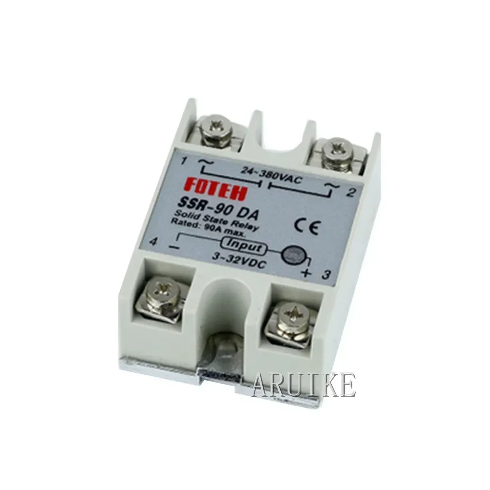 Industrial Solid State Relay SSR 100A 80AA 90AA 120AA with Protective Flag SSR-100DA/120DA/80DA/90DA  DC control AC