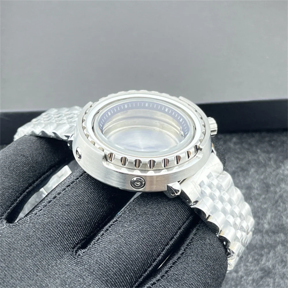 47MM Refined Steel Modified Watch Case Strap Set  for NH35 Movement SRPH77K1/15/17K1 Watch Accessories