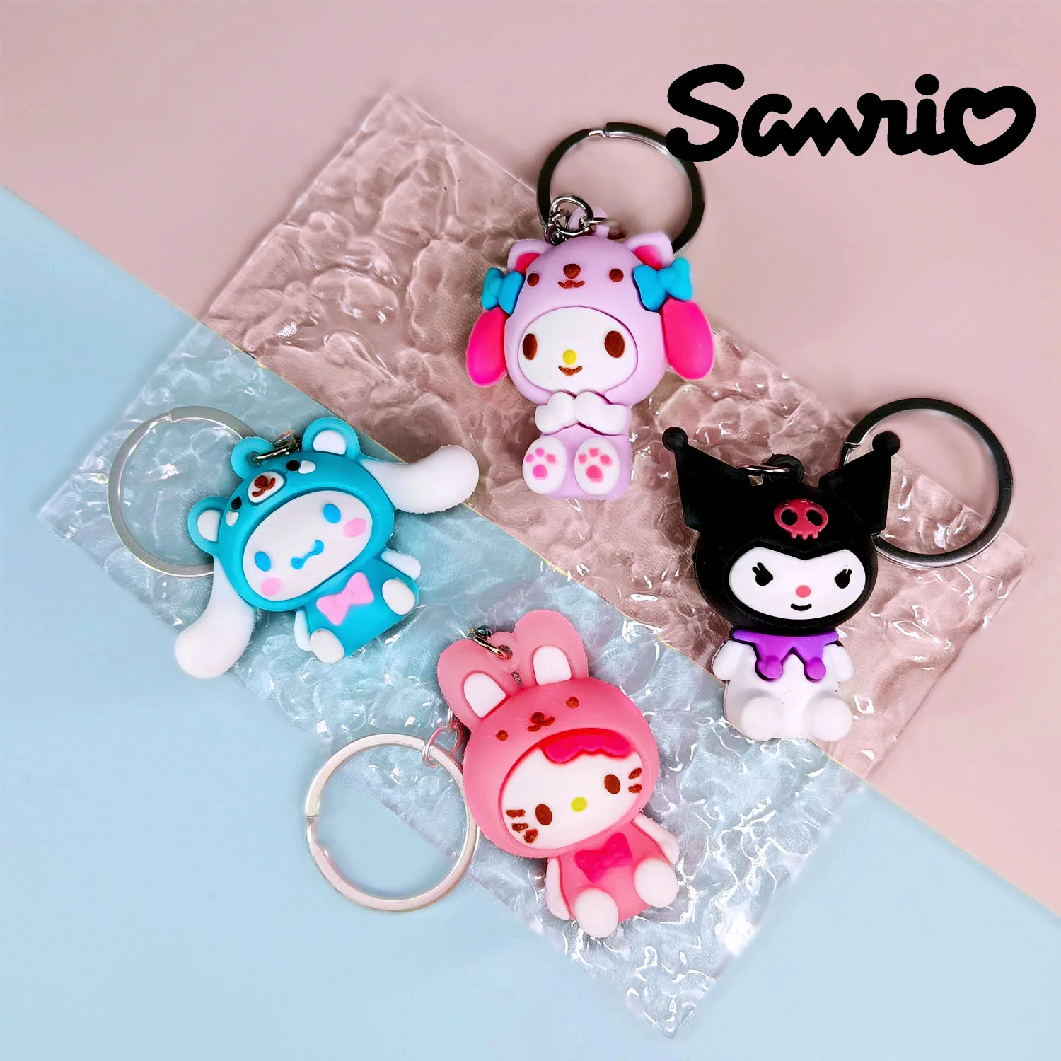 

Sanrio Hello Kitty Keychain Kuromi Mymelody Cute Keychain Backpack Car Chaing Pendant Anime Key chain Kuromi Keychain Accessorie