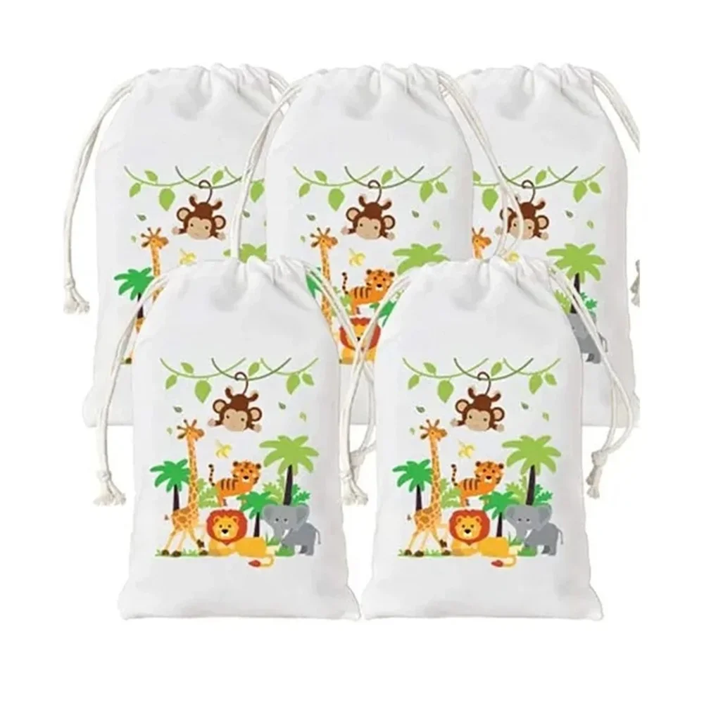 

20 animal gift bags jungle Safari zoo themed boy girl Wild one two three 1st 2nd 3rd 4th Birthday party Baby Shower decoration
