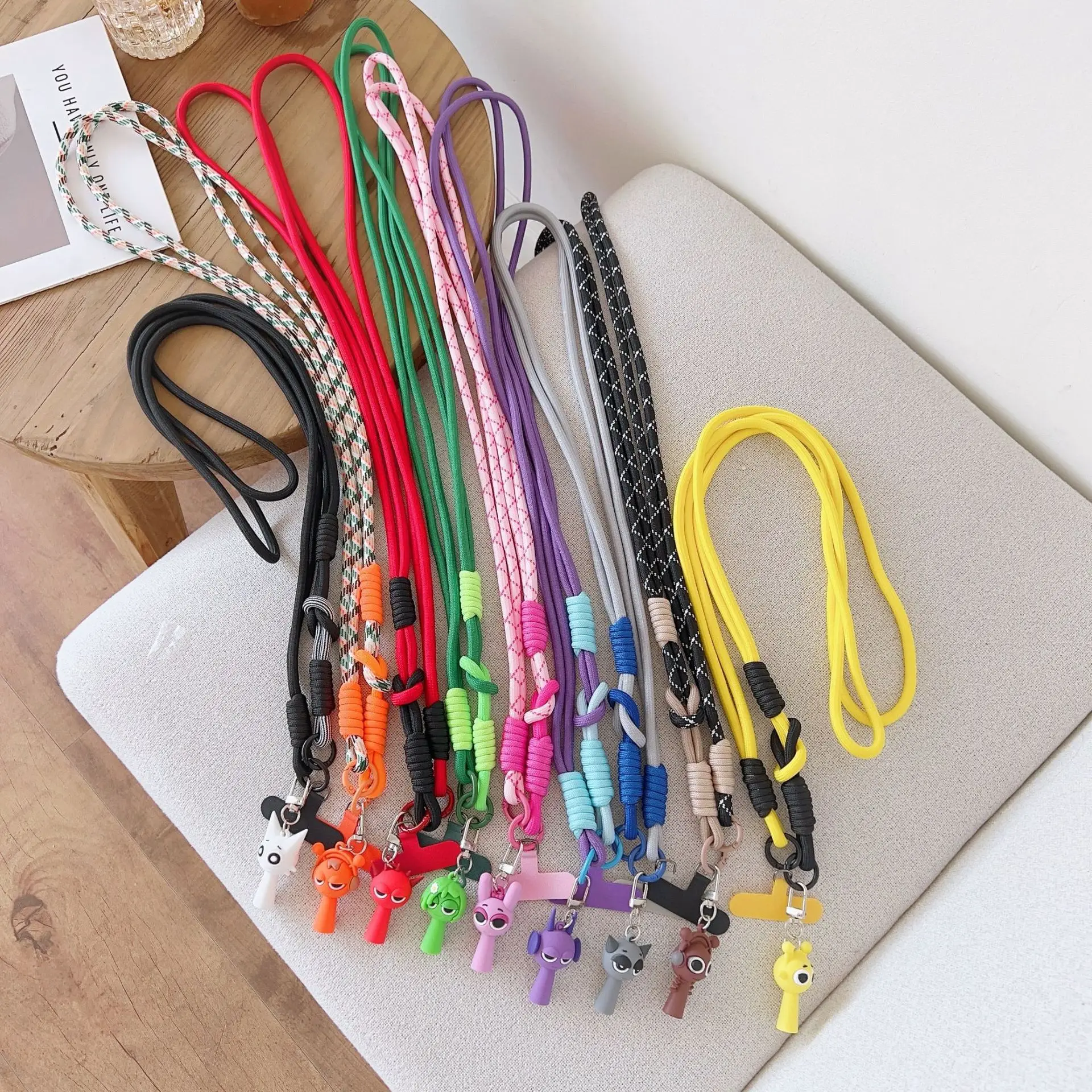 

Rhythm Box Crossbody Can Carry Mobile Phone Hanging Rope, Color Blocking Splicing, Long Rope Diagonal Hanging Shoulder Strap