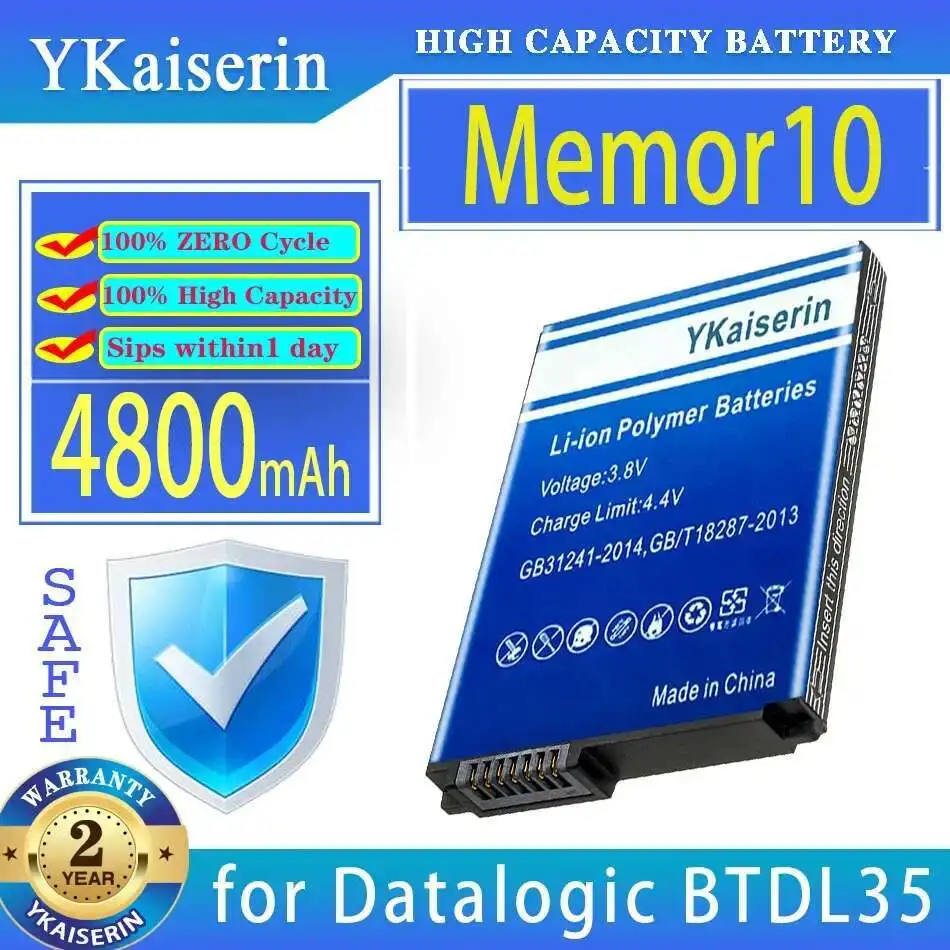 

For Datalogic BTDL35 Memor 10 Memor10 Reliable Power Barcode Scanning Device Battery 4800Mah