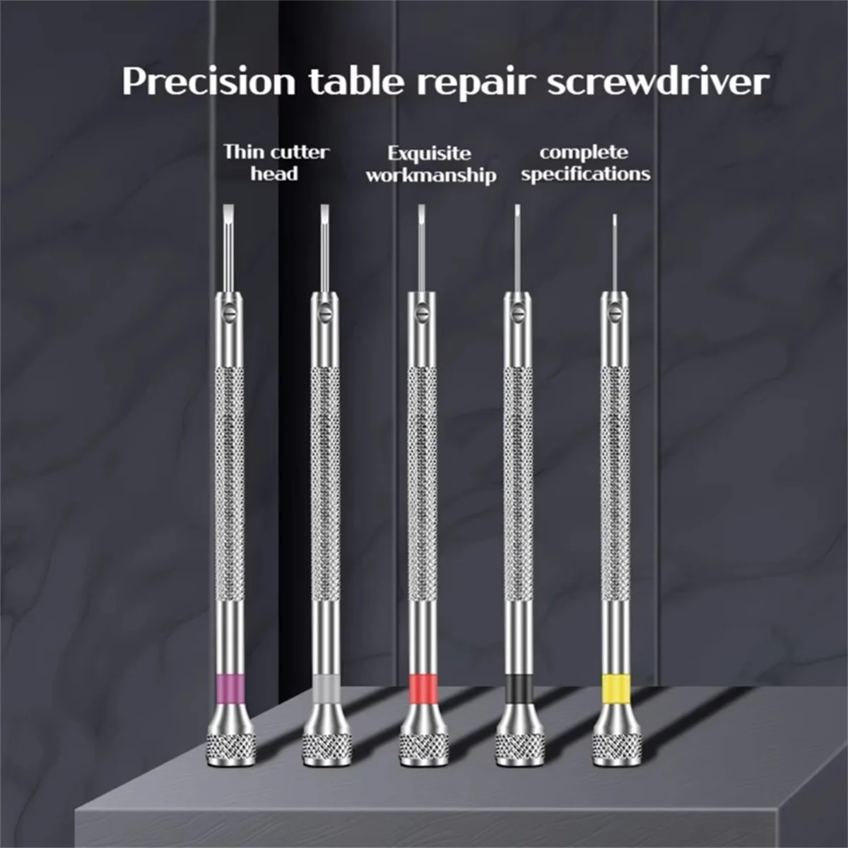 Precisie horlogereparatieschroevendraaier 0,8-1,6 mm mini-sleufschroevendraaier Handgereedschap voor reparatie van precisie-instrumenten