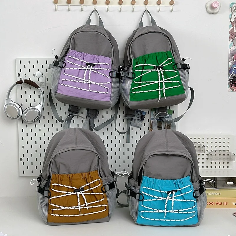 

Цветная детская нагрудная сумка, спортивная легкая водонепроницаемая нейлоновая ткань, прекрасный детский рюкзак на плечо на шнурке