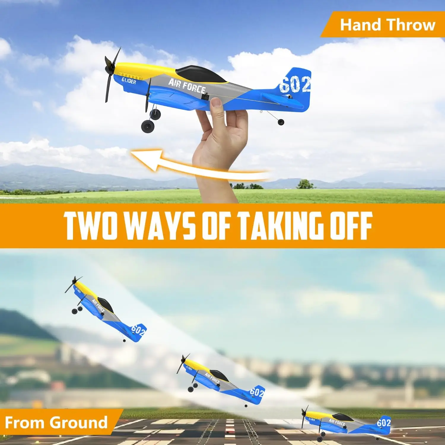 P51 RC Plane 2.4G 3CH EPP Foam Remote Control Fighter Fixed Wingspan Glider Outdoor RTF RC Warbird Airplane Toys Gifts