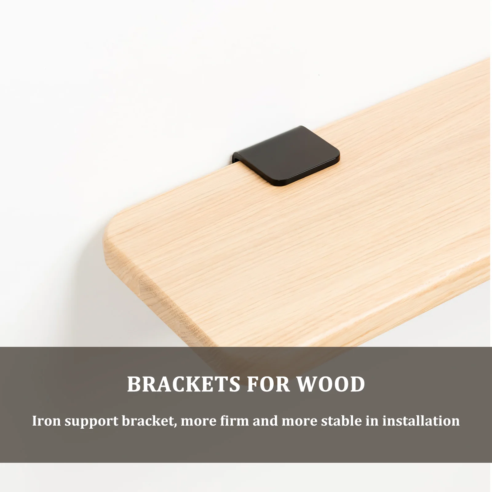 

2Pcs Iron Wall-Mounted Shelf Brackets Floating Supports Heavy Duty Strong Stable Brackets for Wood Shelves Home Decoration