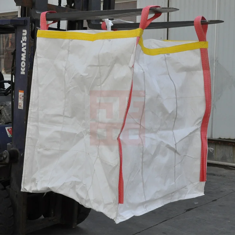 Customized product、Factory direct supply cheap fibc bag, 1 ton 1.5 ton 2 ton plastic jumbo bag, white pp bulk bag for