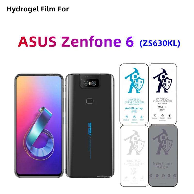 

2 шт. матовая гидрогелевая пленка для ASUS Zenfone 6 ZS630KL, защитная пленка для экрана ASUS Zenfone 6 ZS630KL, матовая защитная пленка для защиты глаз, конфиденциальности и от подглядывания