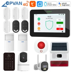 CPVAN sistema di allarme domestico da 7 pollici Wireless WiFi 4G Tuya smart House Kit di allarme di protezione antifurto batteria integrata da 5000mAh