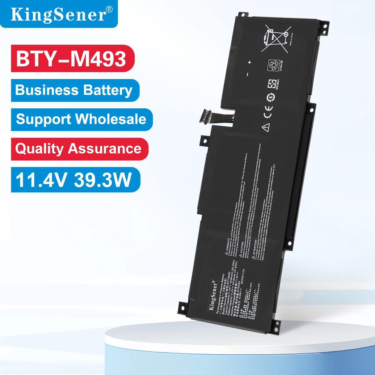 

KingSener BTY-M493 Battery For MSI Prestige 14 i7-10710U MS-14C1 MS-14D1 A10RAS A10M A10SC A10SC-009 B10MW B10MW-017US 39.3WH