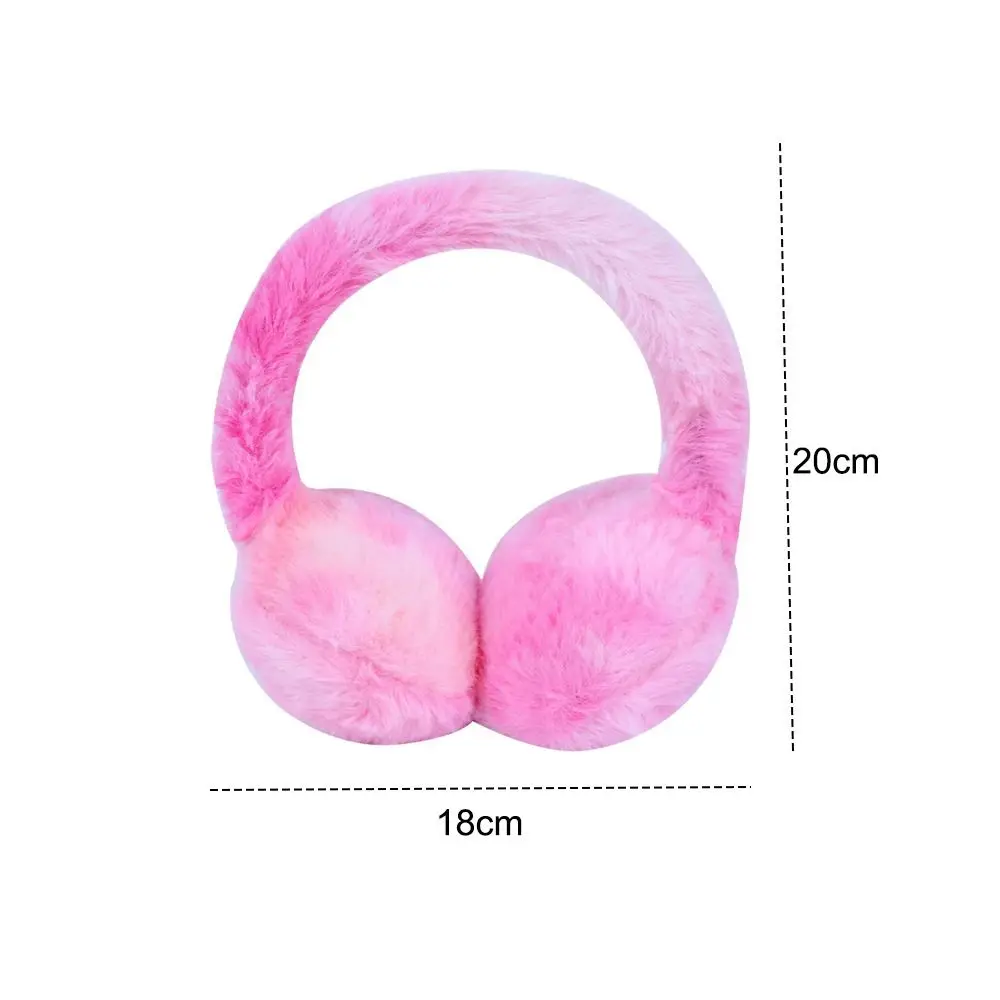 ที่ปิดหูแบบนุ่ม อุ่นสบายสำหรับฤดูหนาว ป้องกันหู ลายมัดย้อมสีรุ้ง ขนปุย หนาพิเศษ กันความเย็น