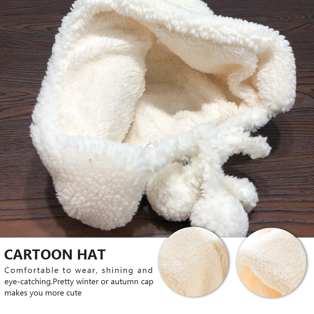 

1Pcs Thicken Warm Hat Cartoon Female Cap Lovely Earmuffs Winter Autumn Cute Comfortable Eye-Catching Photography Gift
