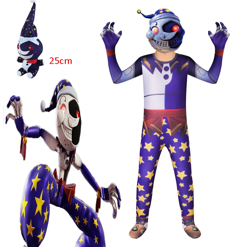 Bambini costumi di Halloween per ragazzi Anime Sundrop FNAF nevay Cosplay Freddy Fazbear ragazzi ragazze tuta abiti da festa di carnevale