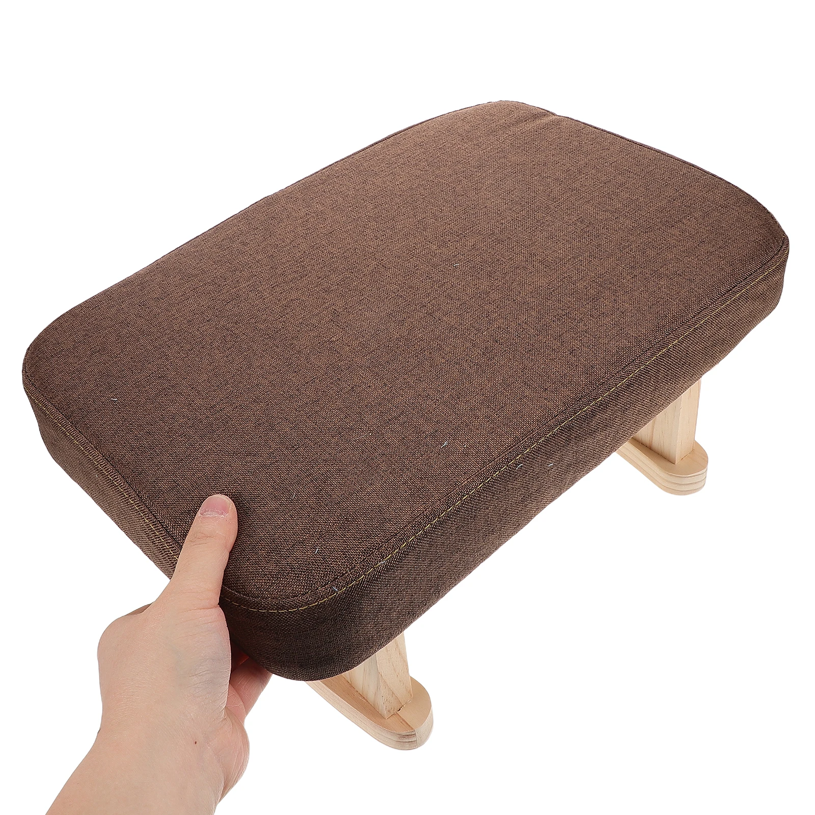 

Household Sofa Stool Short Bar Stools Small Shoe Footstool Padded Seat Living Bedroom Entryway Coffee Wooden Legs