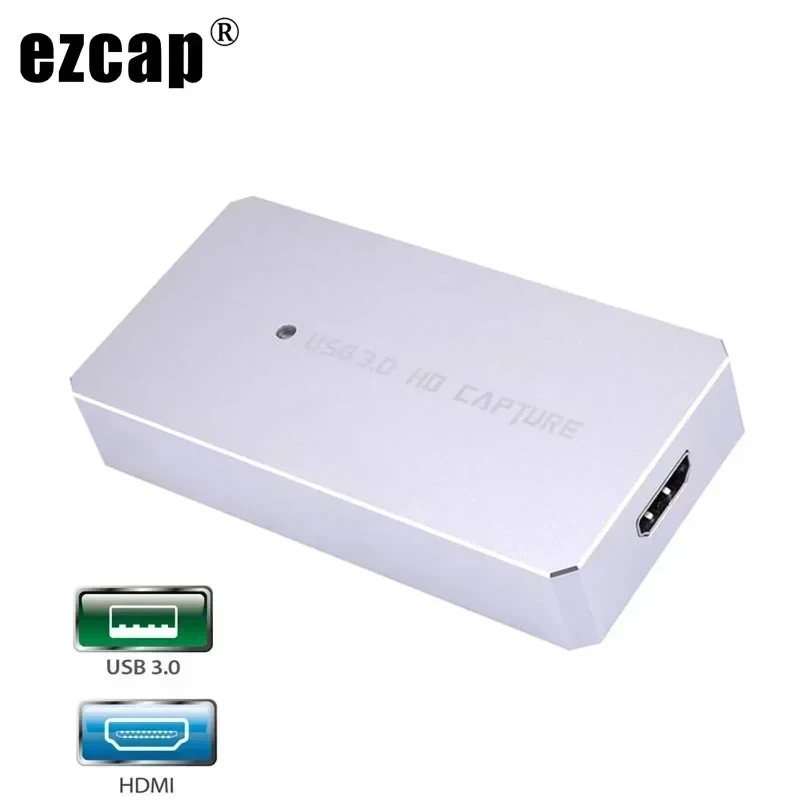 Ezcap USB 3.0 HDMI Video Capture Card Game Recorder 1080P Live Sreaming Device for Camrea Live Streaming XBOX One PS4 Laptop PC