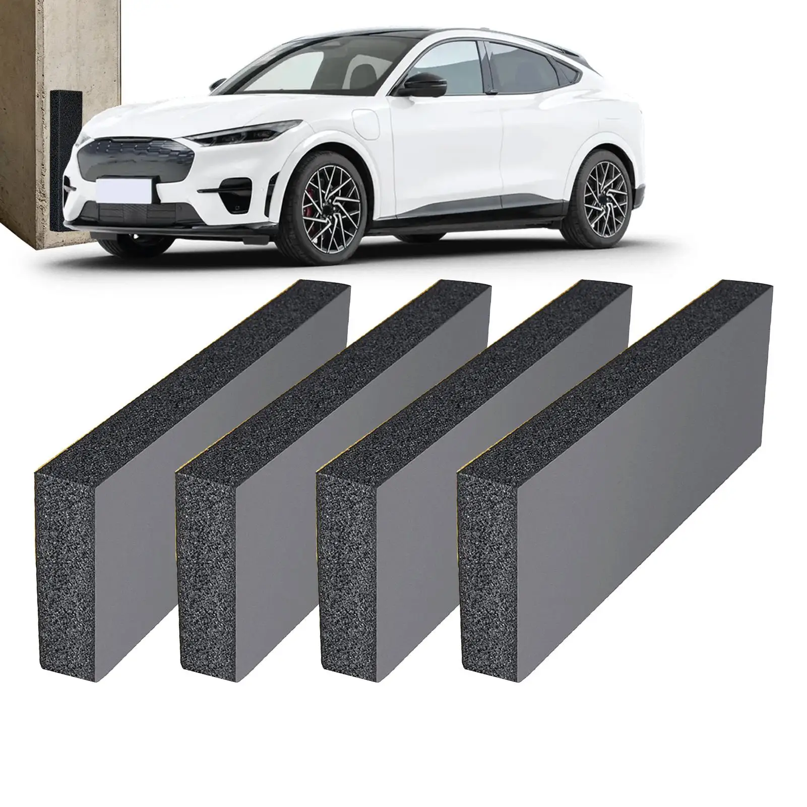 Garage Wall Protector Thick Self Adhesive Anti-Collision Foam Padding 4-Piece Wall Car Stopper Door Guard for Parking Lot