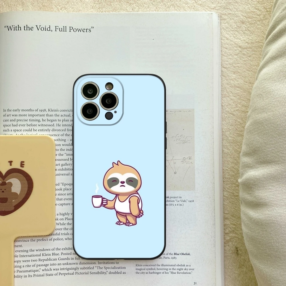 cute sloth cartoon  Phone Case FOR IPhone 15 14 11 12 Pro 8 7 15 Plus 13 Pro MAX XR XS MINI SE 2024 Black Covers