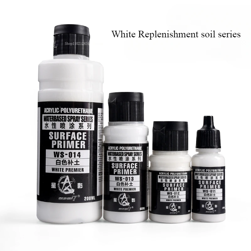 White/gray/Black Model Spray Water-based Replenishment Soil Primer/Hand DIY Gundam Military Hand Model Color Paint Pen Primer