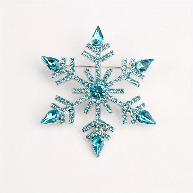 الحد الأدنى الإبداعية شخصية بسيطة المتخصصة سداسية قطع ندفة الثلج بروش #5