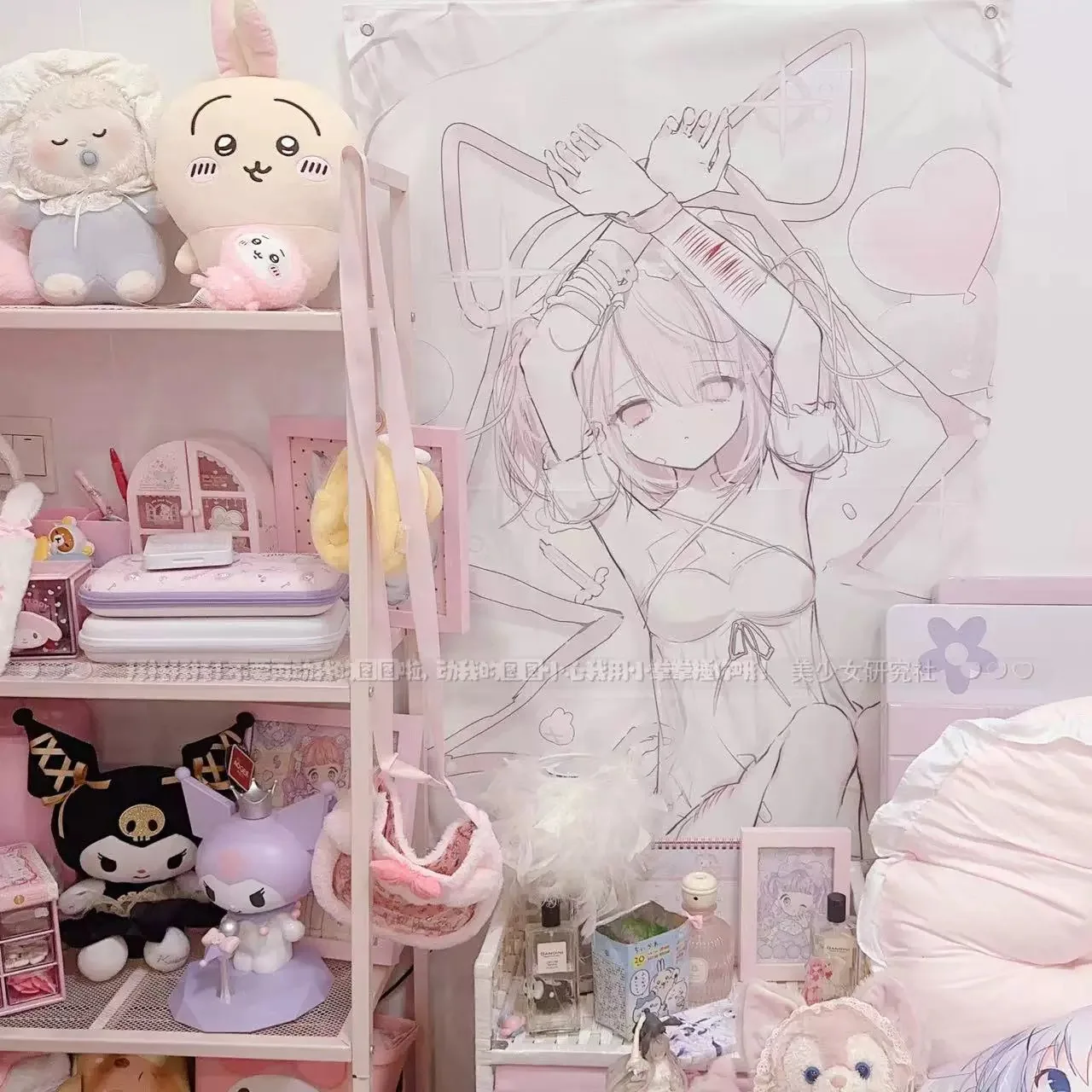 A lifestyle banner representing the bald community featuring aesthetics for wall hangings tapestries and background fabric