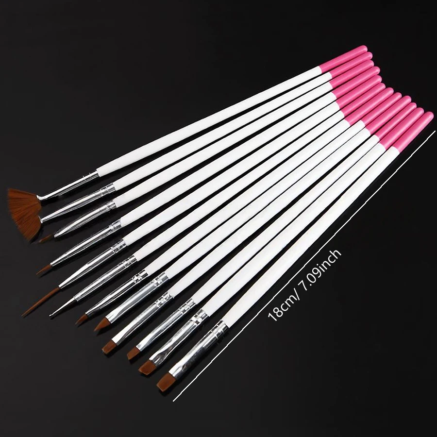 Nail Art Pinsel Set Detaillierung Carving Dotting Dual-Head Pinsel für Acryl UV Gel Polnisch Maniküre Werkzeuge – Detail 11
