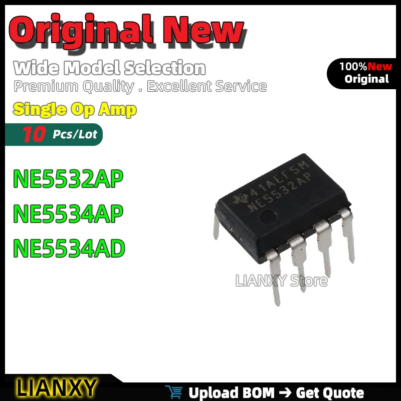10pcs DIP-8 NE5532AP NE5534AP NE5534AD Single Op Amp New Original