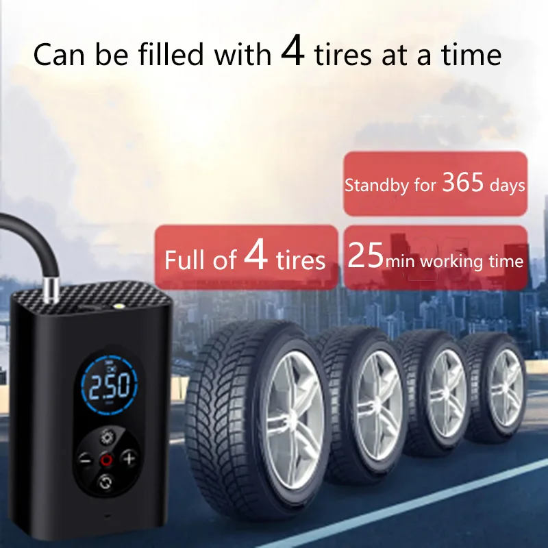 Portable Air Compressor For Cars Bicycle Pump For Car Compressor Tire Air Pump Car Tire Inflator Tire Air Injector Car Products