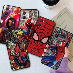 Anime Marvel SpiderMan For OPPO Reno 10 9 8 7 6 5 4 Z SE Pro Plus Lite Soft TPU Shockproof Silicone Black Phone Case