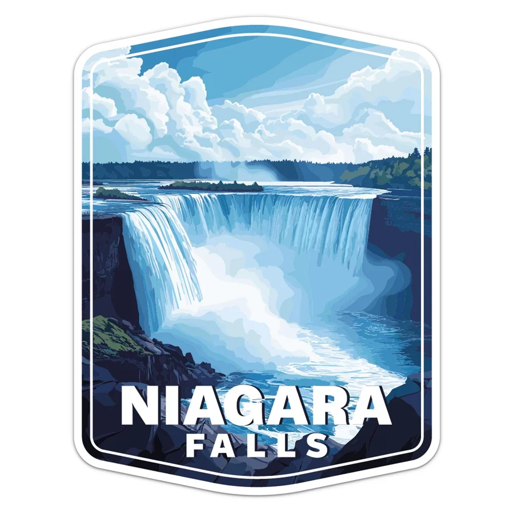 Niagara Falls Vinyl Car Sticker Self Adhesive Decal for Car Bumper and Travel Case Art Pattern Decoration