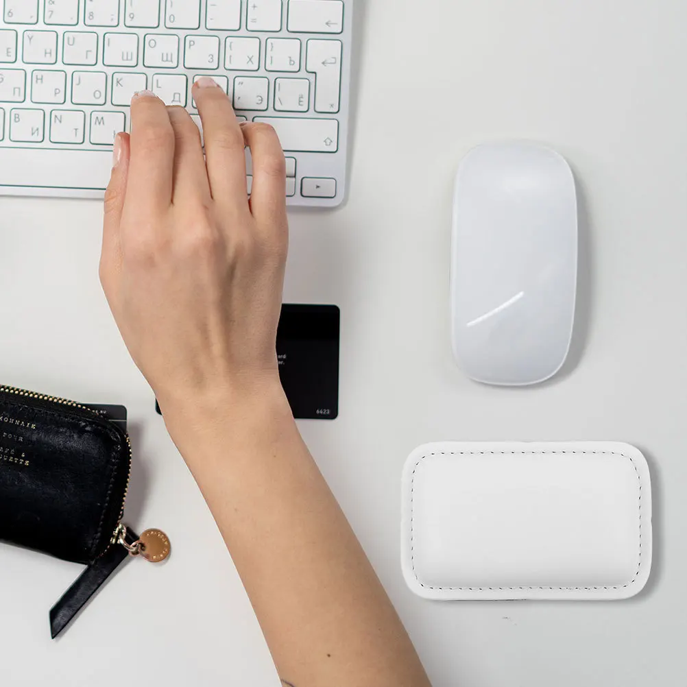 

2 Pcs Mouse Hand Pads with Cushion Ergonomic Wrist Support Glorious Rest PU Computer