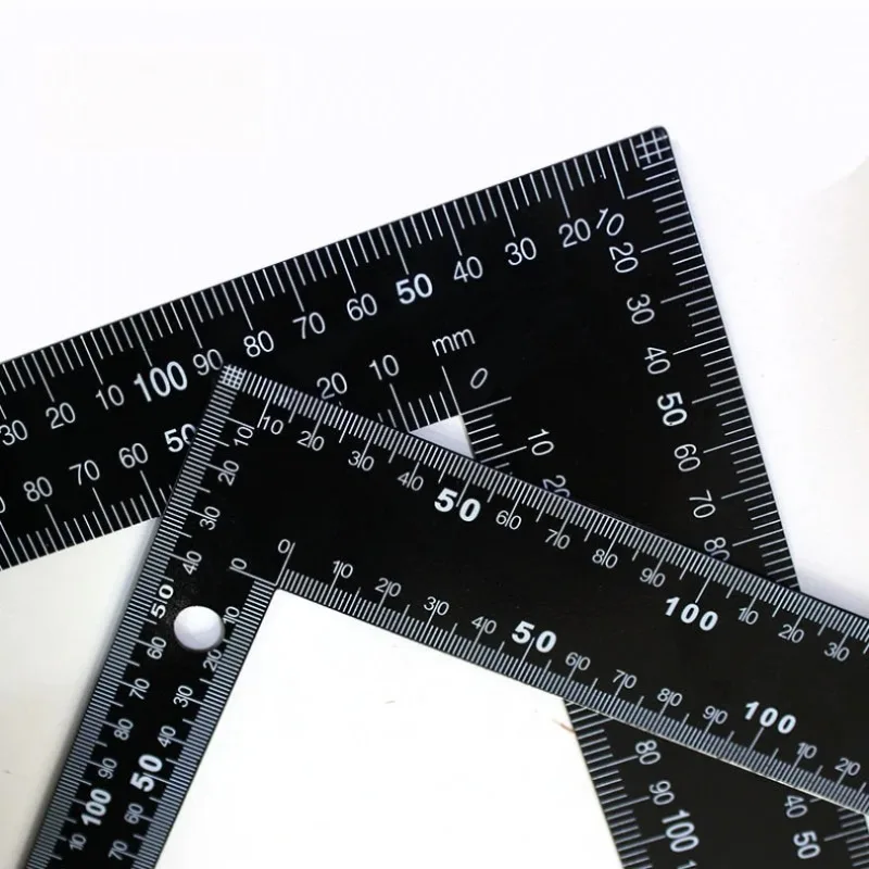 

90 degree L-shaped metal turning ruler, square woodworking measuring tool kit, 2 pieces, 8 inches x 12 inches square ruler