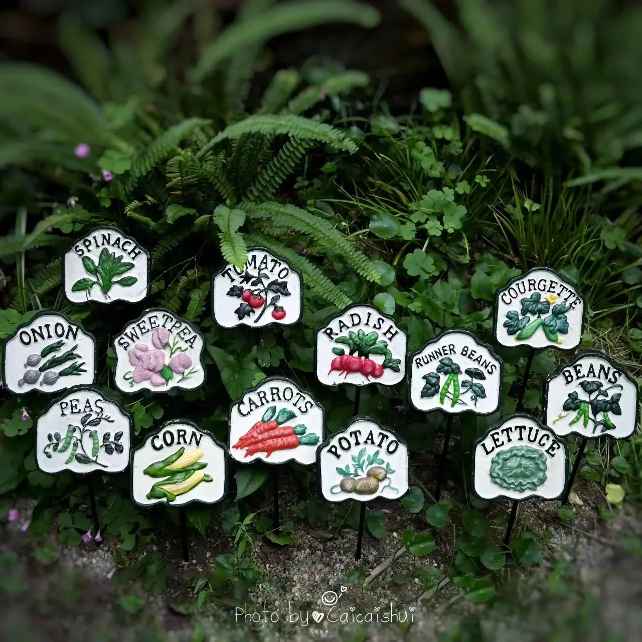 Ironwork Retro Vegetable Field Insert Cards Courtyard Garden Vegetable Plant Ground Decorate Originality Ground Ornaments Label