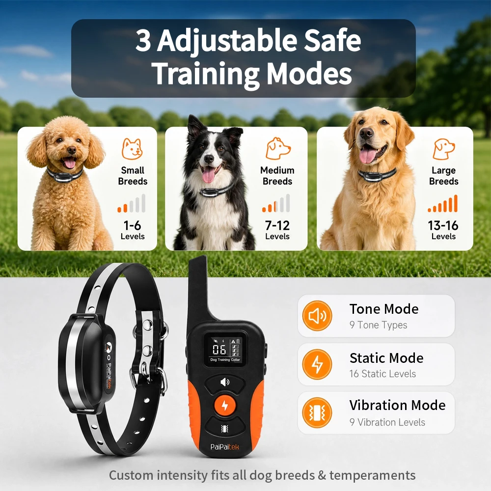 1000M対応、防水(IPX7)、環境に配慮したプラスチック - Dog Training Collar Remote 1000M Beep のレビューと価格