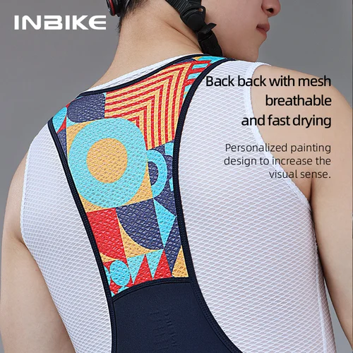 Imagen 2 del producto INBIKE-pantalones cortos con pechera para ciclismo de montaña para hombre, pantalones cortos profesionales para ciclismo de montaña y carretera